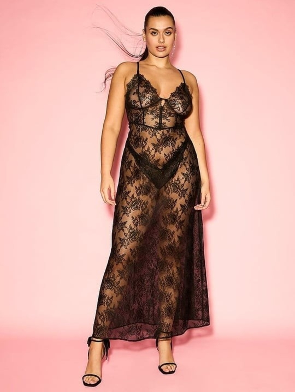 Rose Lace Long Slip
